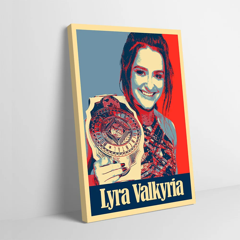 Póster artístico de Lyra Valkyria Wrestling Champion, pintura en lienzo impresa personalizable para imágenes, arte de pared, decoraciones para el hogar, mural
