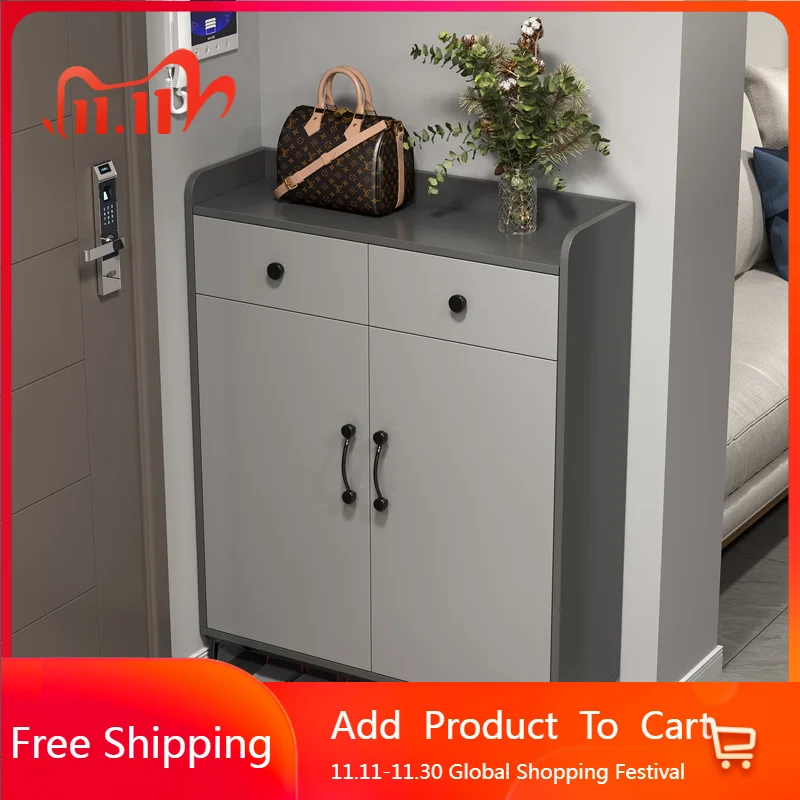 

Vertical High Shoe Cabinet Living Room Minimalist Interior Fashion Large Size Shoe Shelf Chinese Style Sapateira Home Furniture