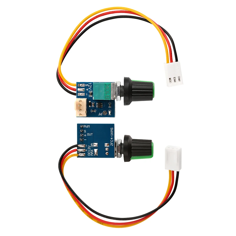 DC5-12V kipas PWM 4 kawat, pengontrol kecepatan 0 ~ 100% dapat disesuaikan dengan saklar kipas sasis pengontrol kecepatan Motor