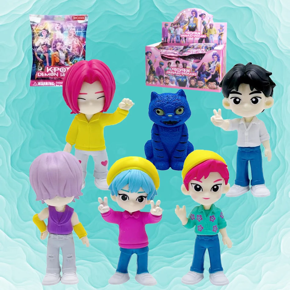 

K-pop Demon Hunters Q Version Фигурка Huntrix Фигурки Demon Hunters Фигурка Игрушка Derpys Tiger Rumi Итальянский Brainrot Ornament