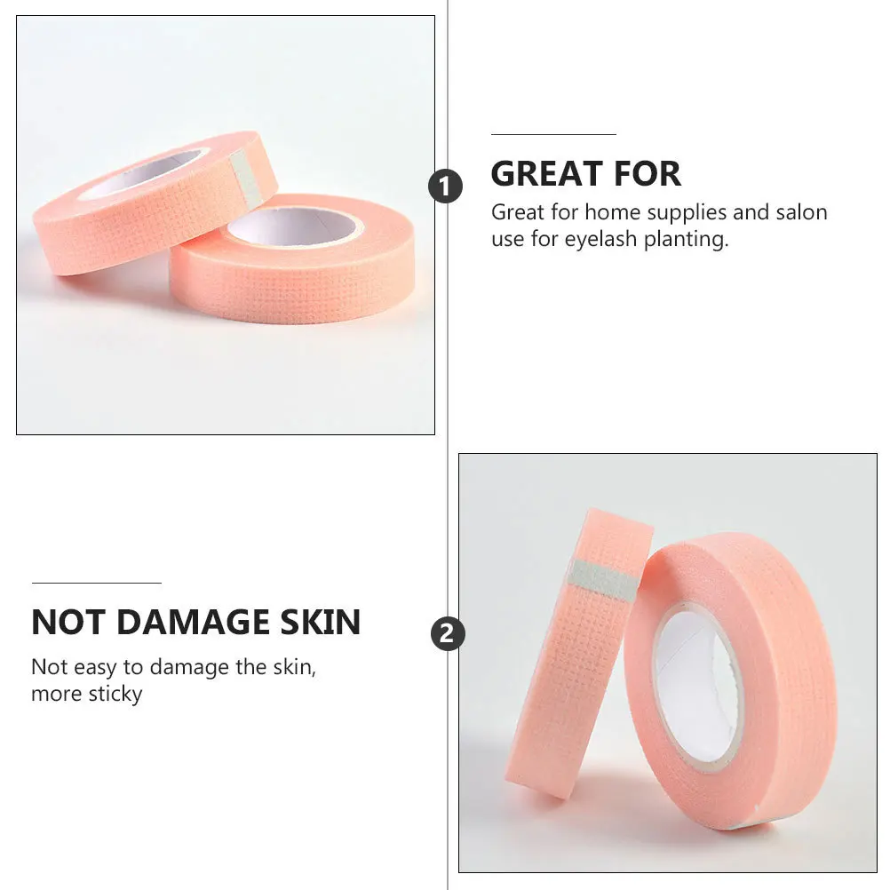 

5 Rolls Eyelash Grafting Tape Breathable Non-Woven Adhesive Strip for False Lash Application Comfortable Residue-Free Removal