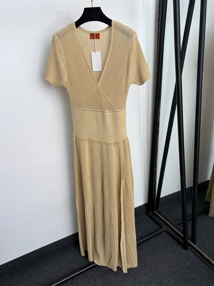 Designer Autumn Knitwear Long Dress Women’s