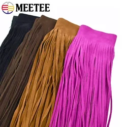 Meetee 66*80cm Faux Leather Suede Tassels Fringe Lace Trim Ribbon Clothing Curtain Dress Craft DIY Sewing Decoration Accessory