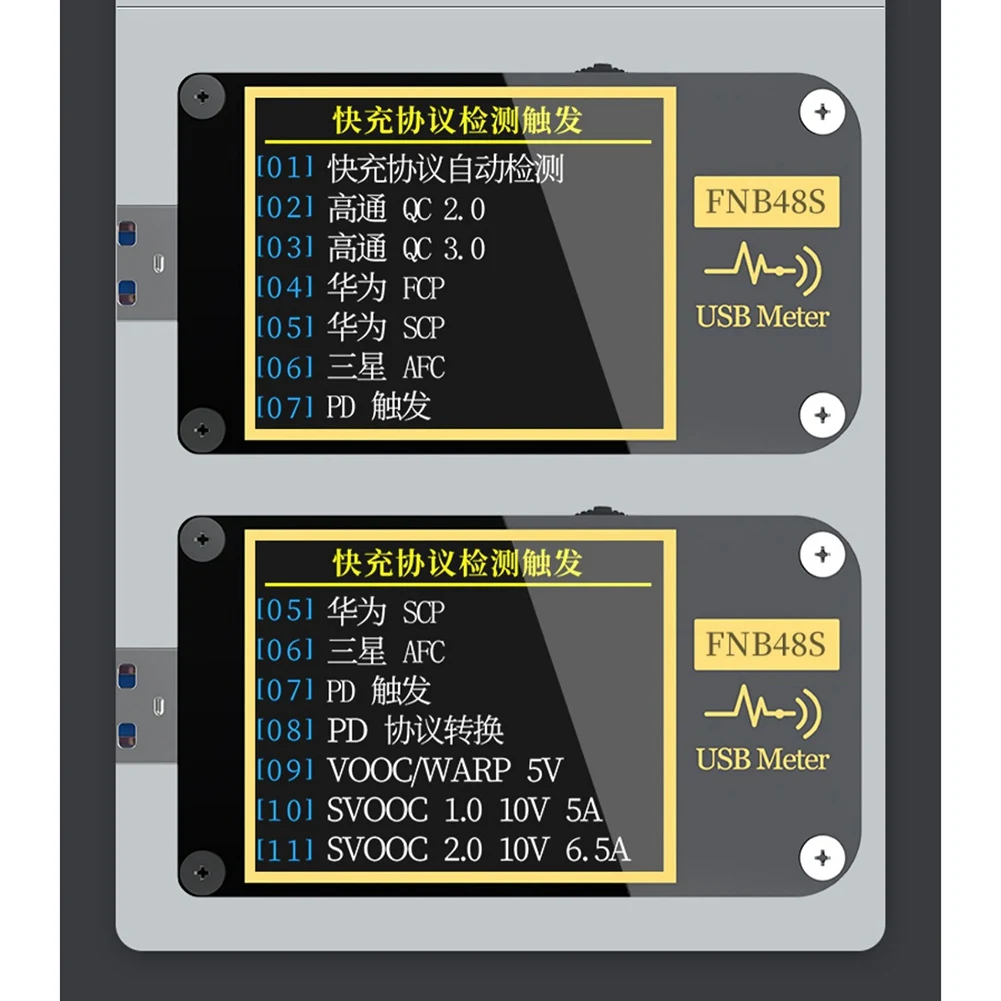 FNB48S USB Capacitance Voltage Tester Current Meter Monitor Power Detection Analyzer Testing Tools Without Bluetooth