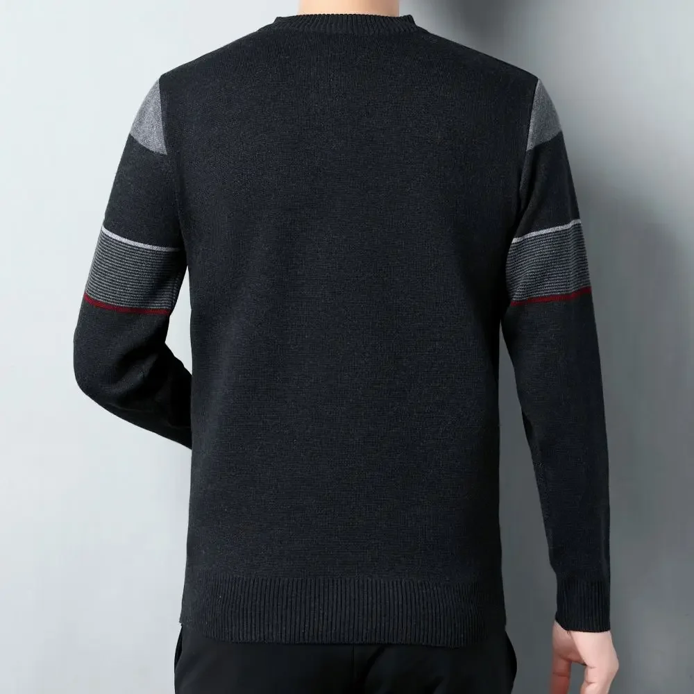 Fashionable Design Sense Zipper Top 2023 Men's New Popular Warm Sweater Unique Temperament Long Sleeve T-shirt W5683