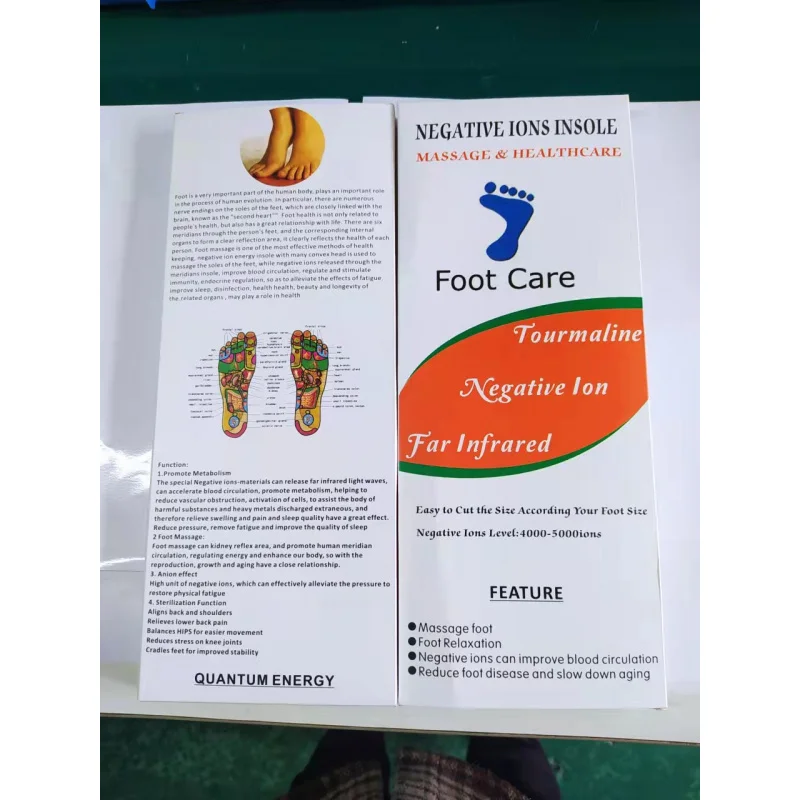 Customized. English Negative Ion Insoles // Silicone Foot Acupoint Anti-Foot Odor Anti-Odor Insoles Factory