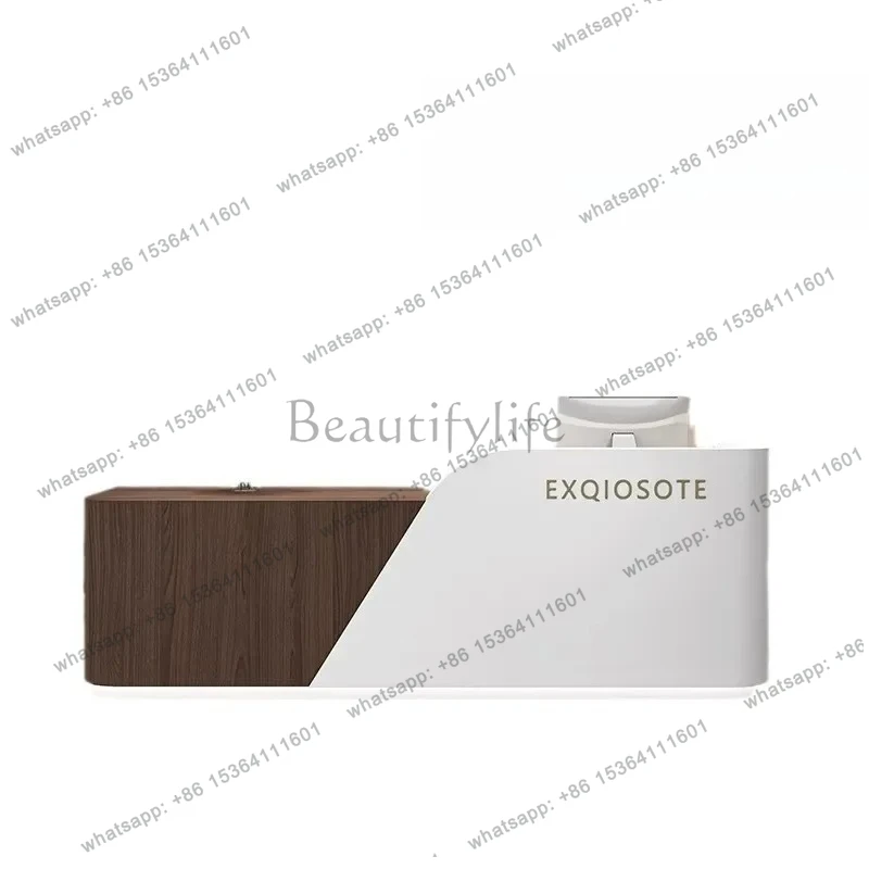 

Beauty salon paint solid wood front desk clothing training institution checkout page
