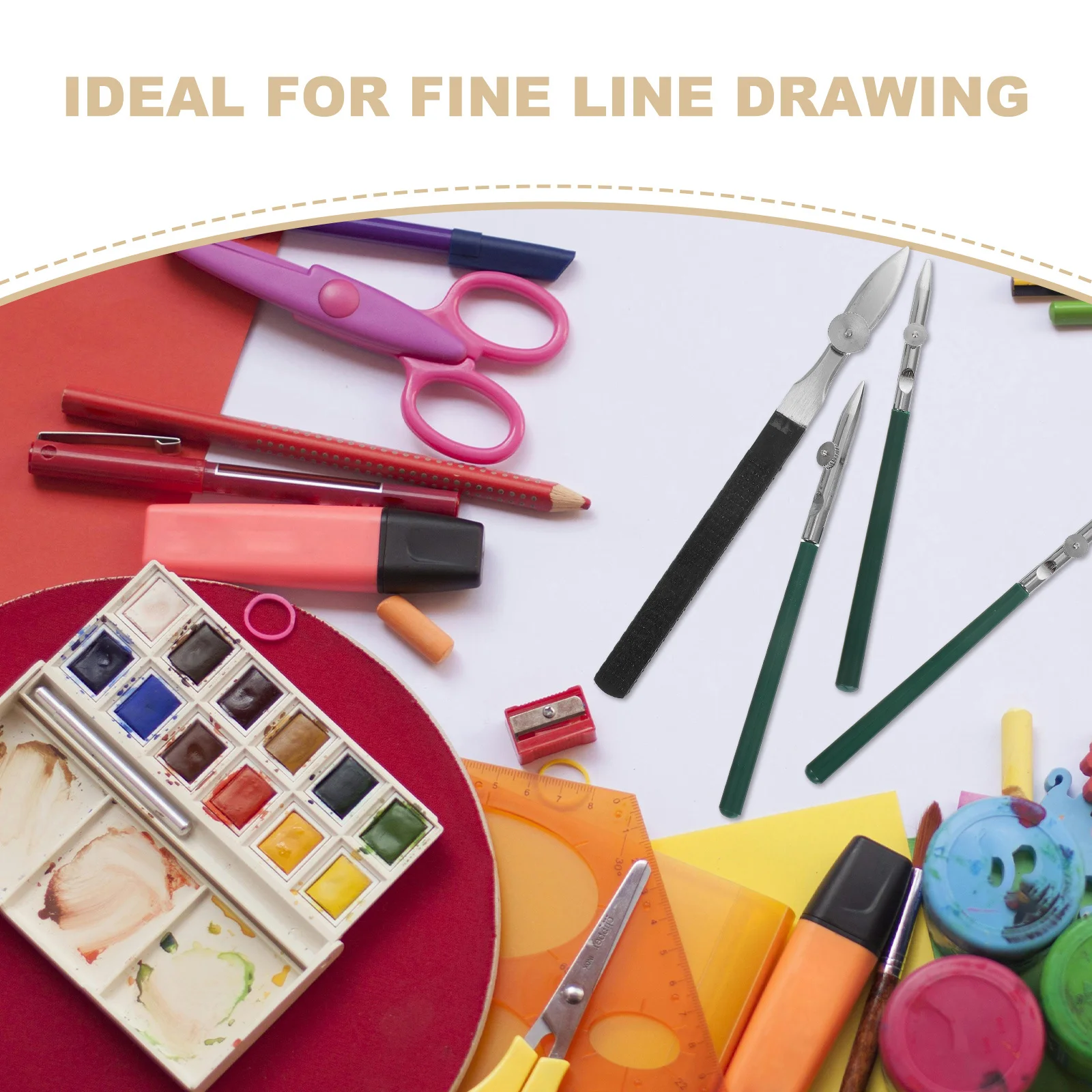 4Pcs Adjustable Cartoon Gel Pen Duckbill Design Precision Drawing Tool for Straight Lines Ideal for Calligraphy Technical