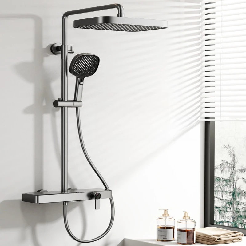 

Household Simple Operation Shower Set Sturdy Durable Adjustable Shower Trim System Minimalist Convenient Bathroom Fixture