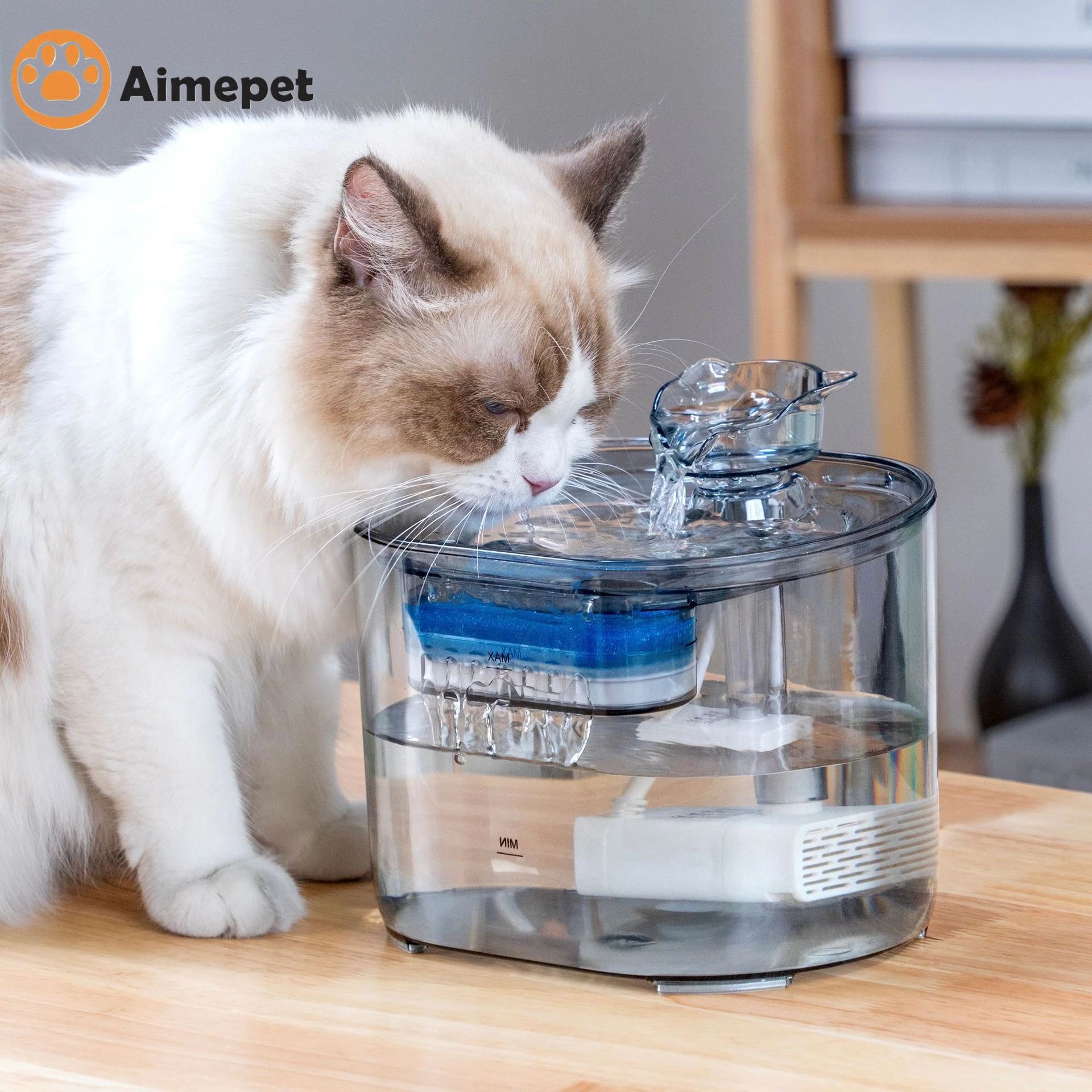 

2.2L USB Cat Water Fountain Dispenser Automatic Cat Drinker Accessory for Cats