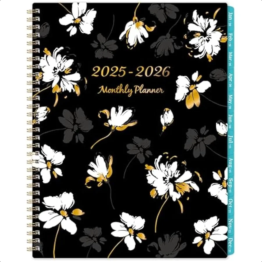 

20252026 Monthly 18 Month 20252026 from Jul. 2025 Dec. 2026 2025 2026 Monthly Calendar with Tabs Inner Pocket 8.5" x 11"