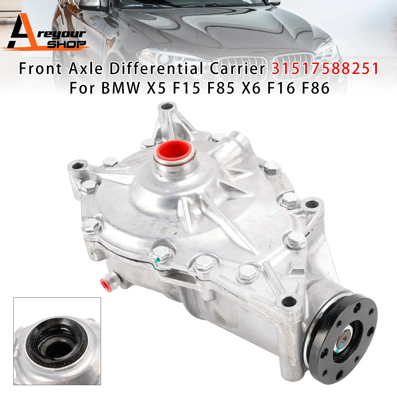 

Areyourshop Front Axle Differential Carrier 31517588251 for BMW X5 F15 F85 X6 F16 F86