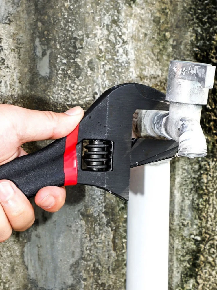 JUSTINLAU 1 Stück 6/8 Zoll Kurzgriff Verstellbarer Schraubenschlüssel, Übergroßer Offener Mini-Schraubenschlüssel, Großdurchmesser-Handwerkzeug für Badezimmerreparaturen – Detail 9