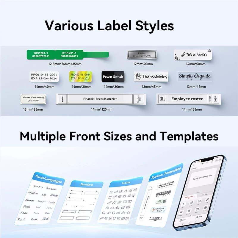 Niimbot N1/B18 PET Label Paper 2 Rolls Scratch-Resistant Tapes Carbon Ribbon Sticker Keep 8-10 Years For Portable Label Printer