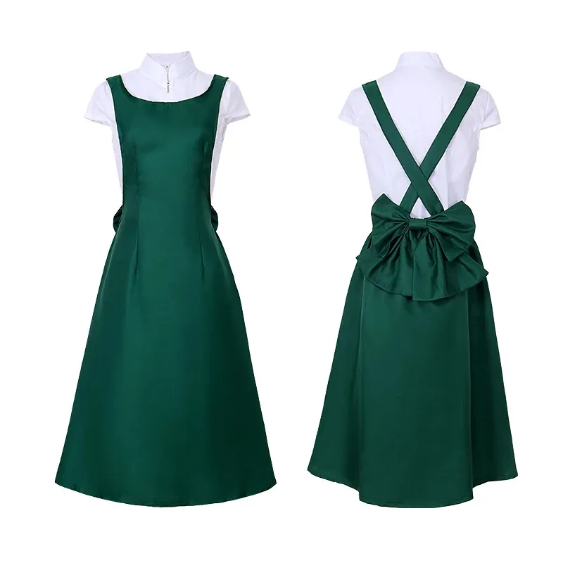 

Аниме Мать Узумаки Кушина Косплей Костюм Хэллоуин Карнавал Рождество Необычные вечерние платья Фартук Костюм с бантом Shirta;2,c'4,h.