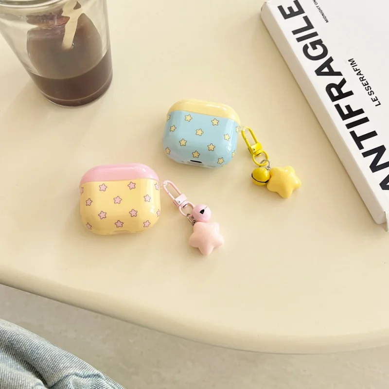 

Simple Color-Block Star Earphone Case Compatible with Appleairpods3/4Personalized Anti-dropPRO2/PRO3All Inclusive