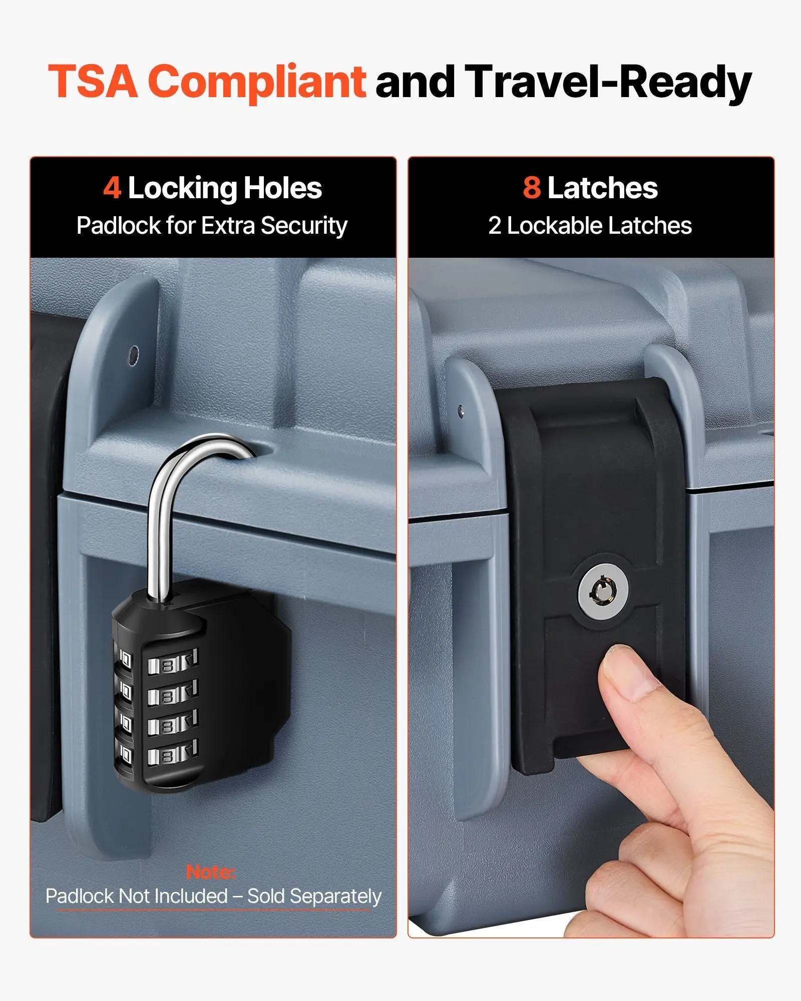 حافظة بندقية صلبة مقاس 52 بوصة IP67 حافظة مسدس مقاومة للماء والغبار مع 4 طبقات من الرغوة الناعمة والعجلات الصامتة حافظة بندقية قابلة للقفل