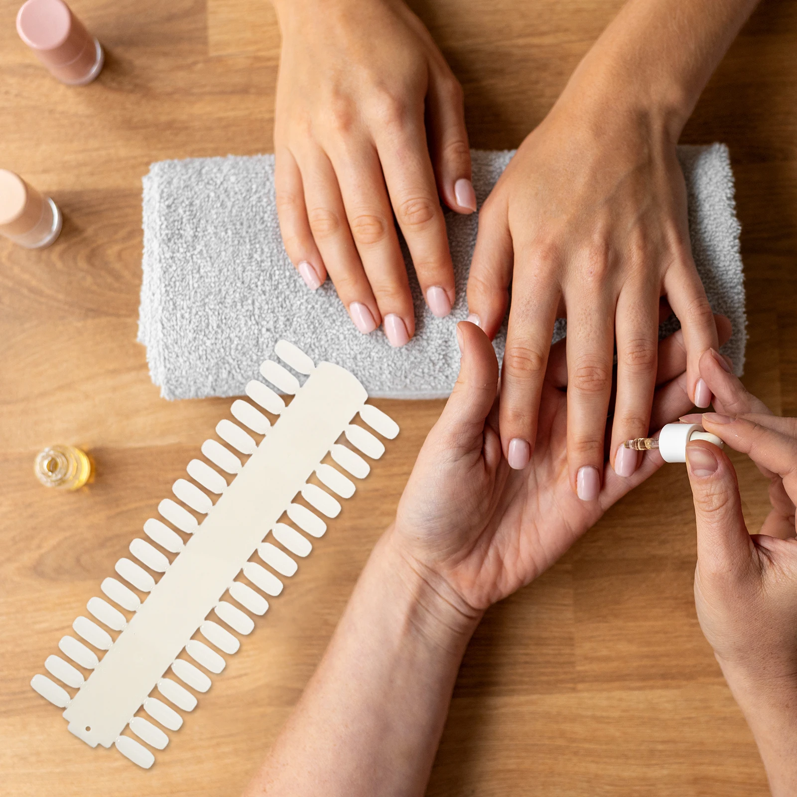 2 stücke Nagel Farbe Display Board 72 Tipps Lange Streifen Einseitige Salon Praxis Palette Langlebig Nail art Display-ständer werkzeug