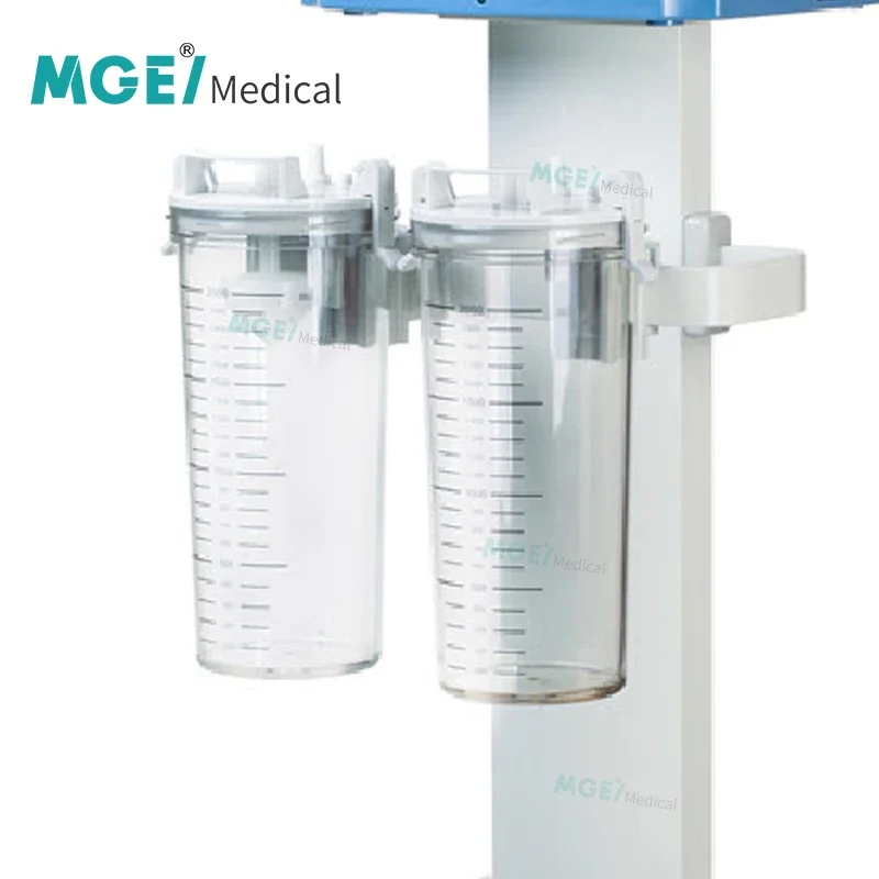 MEDIGE Krankenhaus-Sauggerät mit vertikaler Einheit, mobile chirurgische Wundkraft, elektrische Vakuum-Saugmaschine