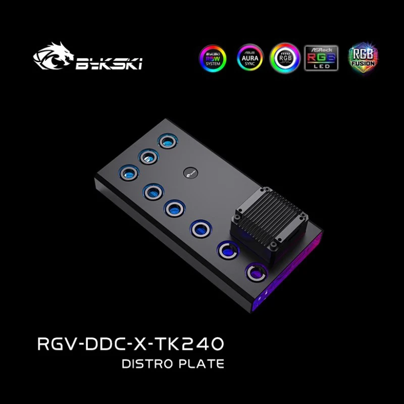 Bykski RGV-DDC-X-TK120/240 / Acrylic Distro Plate / Board for PC Cooler System Case /Combo DDC Pump /Fit Hard Hose Tube view 6