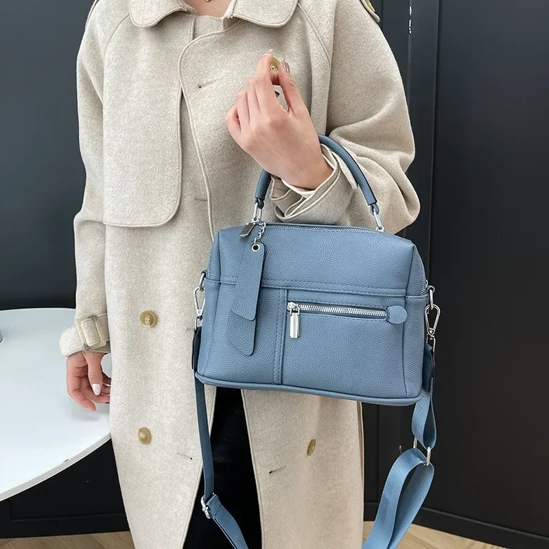 

Trendy Oversized Tote Bag Women's Designer Leather Shopper - Minimalist Crossbody Purse With Vintage Charm And Letter Logo Detai