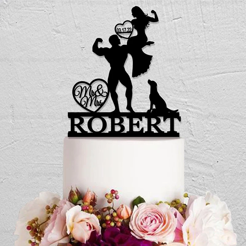 

Фитнес Кроссфит свадебный торт Topper, Женский тренажерный зал парный торт Topper Mr и Mrs торт Topper Bodybuilder торт Topper