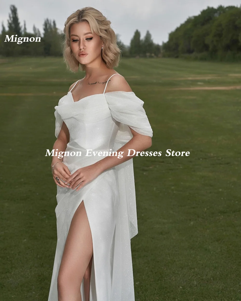 Mignon Satin A-line Sweetheart Ruffle Populer Prom Gown Ankle-length Formal Elegant Evening Party Dress for Women 2023