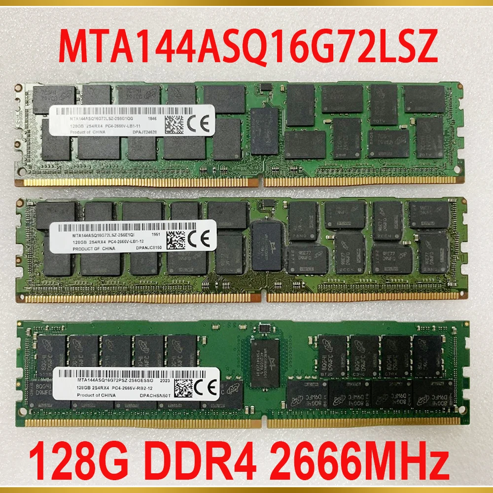 

1Pcs 128GB 128G DDR4 2666MHz 2S4RX4 PC4-2666V 2666 ECC REG For MT Server Memory MTA144ASQ16G72LSZ