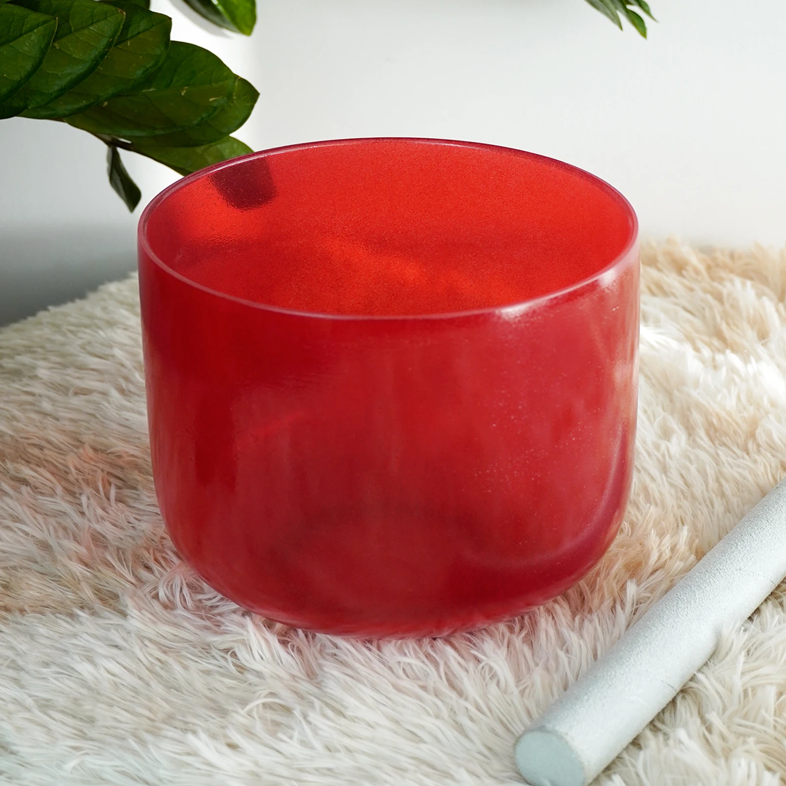 Star Linkup 12 Inch Red Hyaline Clear Quartz Crystal Singing Bowl, Tunable in 432Hz & 440Hz with Complete CDEFGAB Standard Musical Notes, Delivers Gentle Resonance to Purify Energy Field