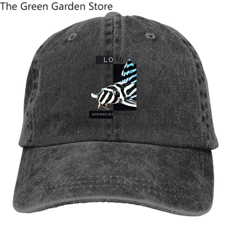 Washed Men's Baseball Cap Pleco Trucker Snapback Caps Dad Hat Zebra Animal Golf Hats