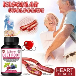 Beetroot - Fósforo de calcio y vitamina C para la presión arterial, la circulación y el apoyo inmunológico - Suplemento de superfood sin OGM