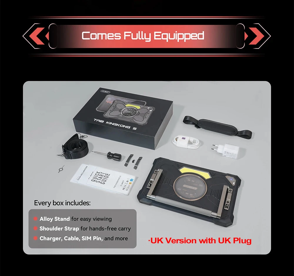[Ship From UK]Cubot TAB KingKong S 10.1 Inch 90Hz Display Android 15 Tablet 15300mAh 16GB(6+10) 256GB Camping Light 48MP Pad