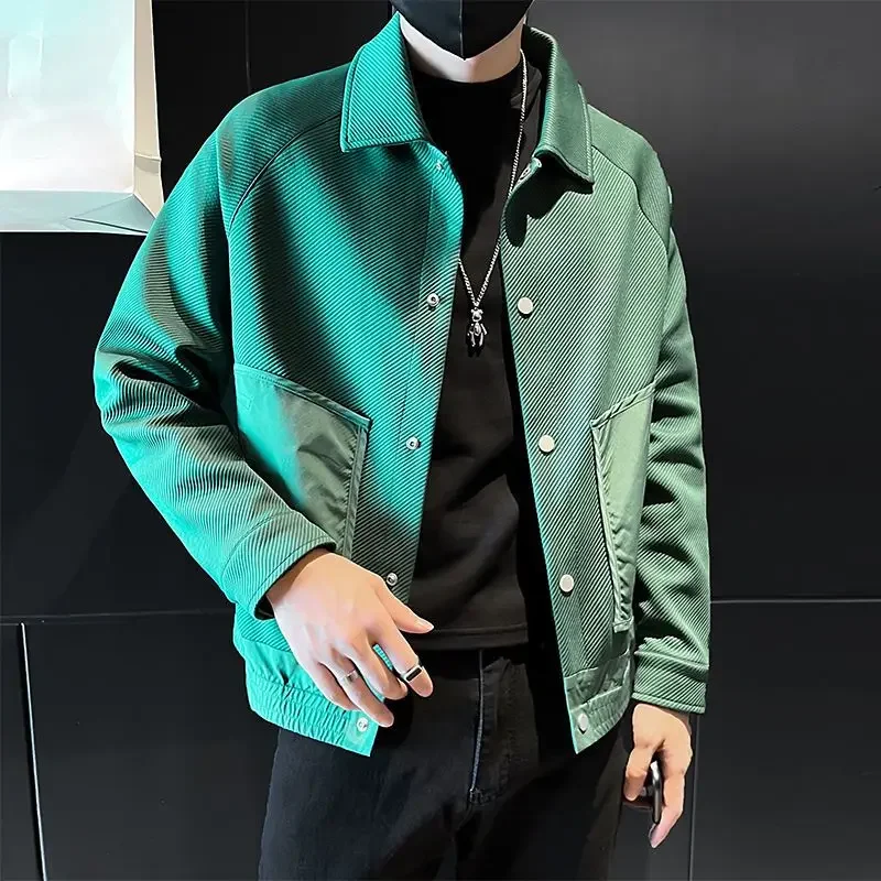 Man Coat Spring Autumn Solid Color Cargo Jacket for Men Cotton Joker Cheap Sale Aesthetic Deals Trendy Original Brands Vintage