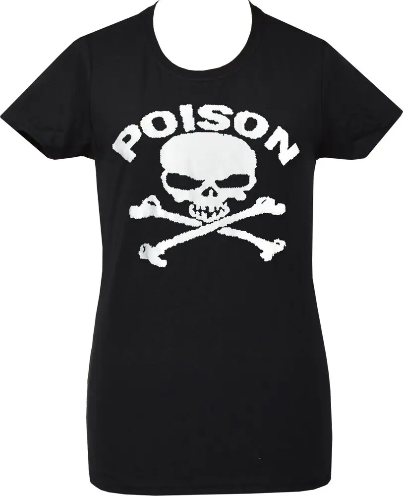 Womens Gothic T-Shirt Poison Skull Crossbones Punk HorrorLuxury Brand Retro OversizedUnisex T-shirts for Men Women Summer Tees C