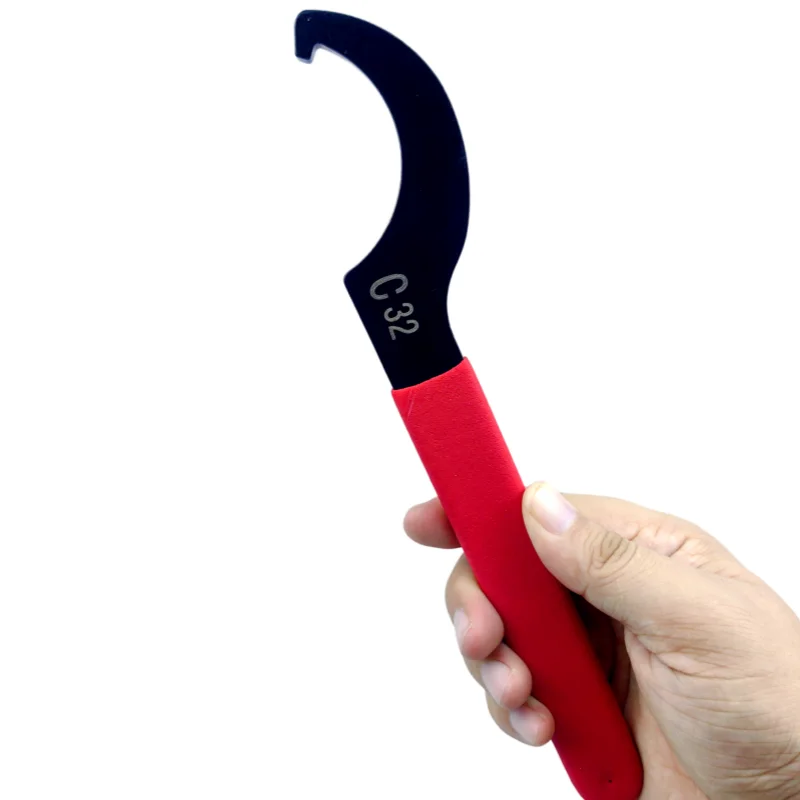 

C32 crescent wrench hook wrench water meter cover round nut shock-absorbing adjustment adjustable C-type wrench