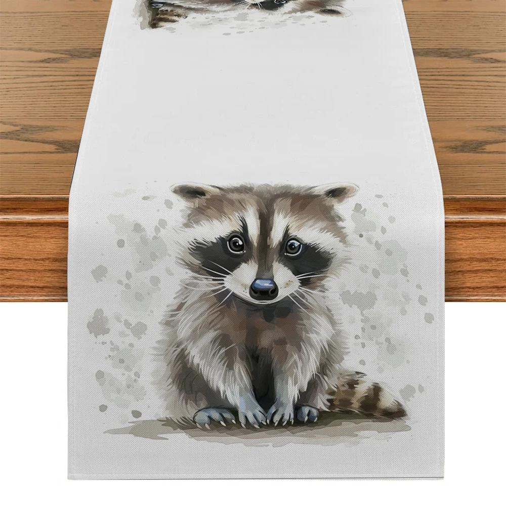 

Animal Watercolor Effects Table Runners Dresser Table Decor Reusable Kitchen Dining Table Runner Party Decor