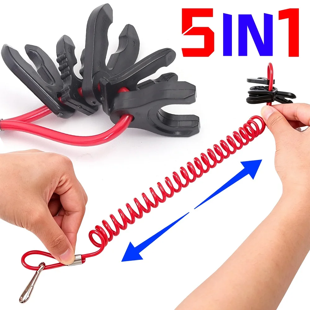 Cuerda de seguridad de emergencia para apagado de motor de embarcación, 5 llaves, interruptor de parada de motor fueraborda, cordón de seguridad para Yamaha Suzuki Jet Ski y embarcaciones