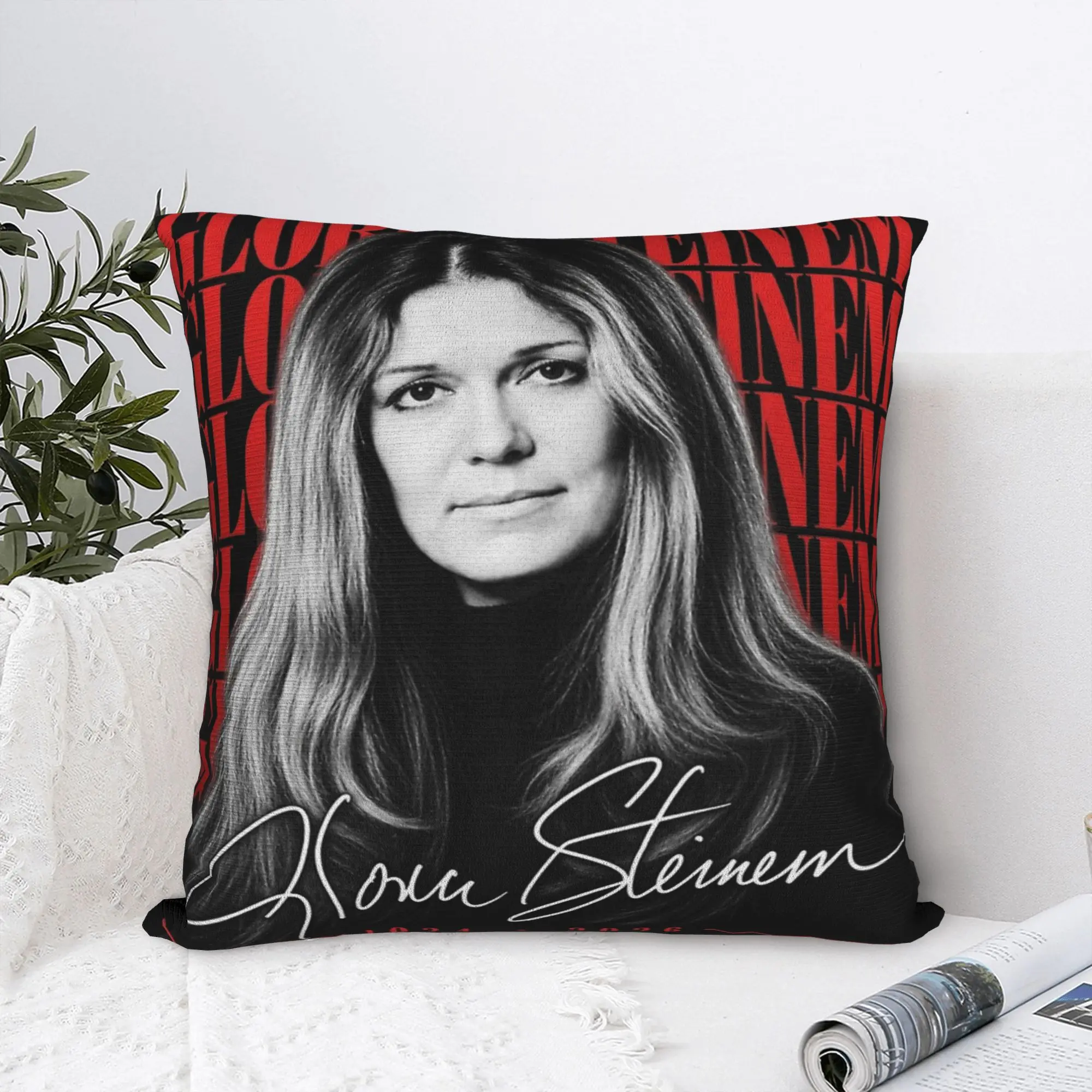 Trendy Bed RIP Gloria Steinem  Decoration Pillowcase Stuff  Pillow Cover Square Multi-Size