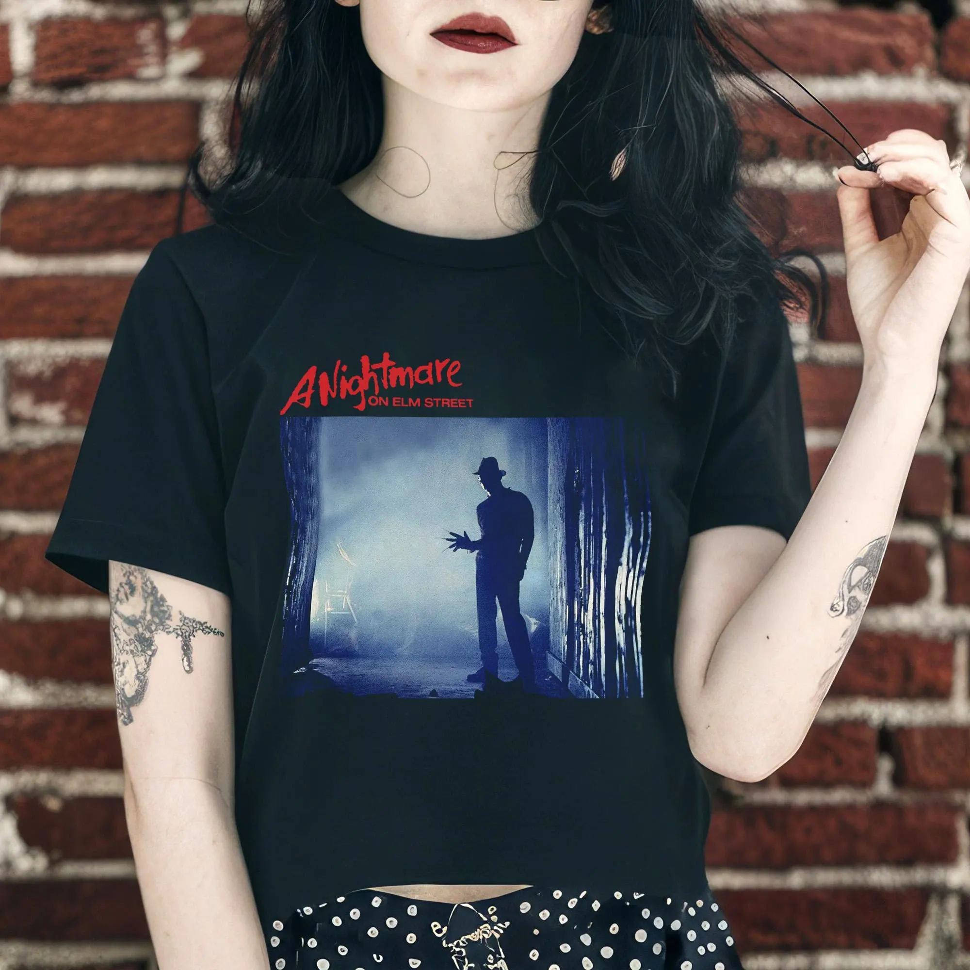 Camiseta de Freddy Krueger: Camiseta de la película de terror Pesadilla en Elm Street, Ropa de cine, Moda de cine, Novedad de verano 2026, Hip-hop Y2K
