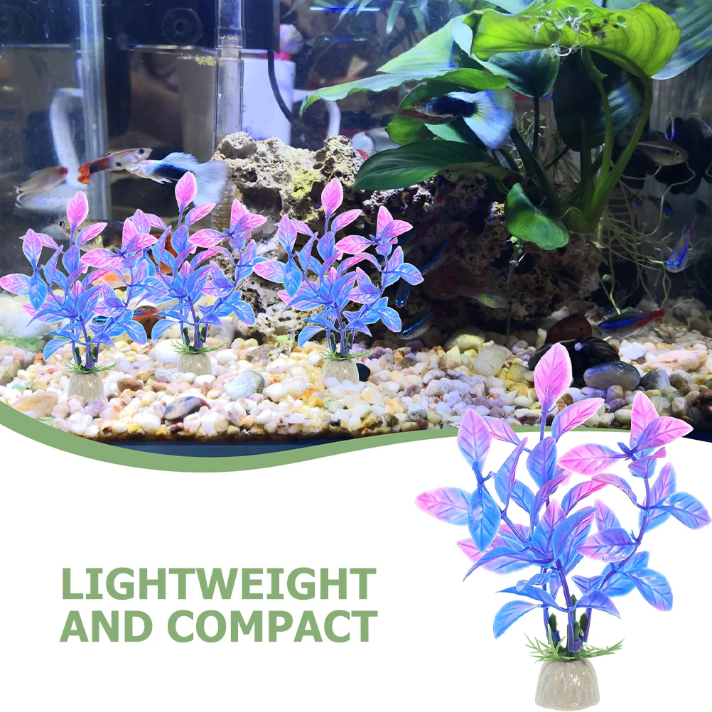 

20 Pcs Aquarium Artificial Plant Decorations Plastic Fish Tank Plants Models Vivid Natural Atmosphere Office AccessoriesAquarium