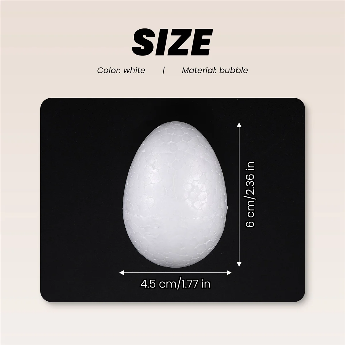 10 eggs 6 cm white Easter Egg decorative egg for painting or sticking