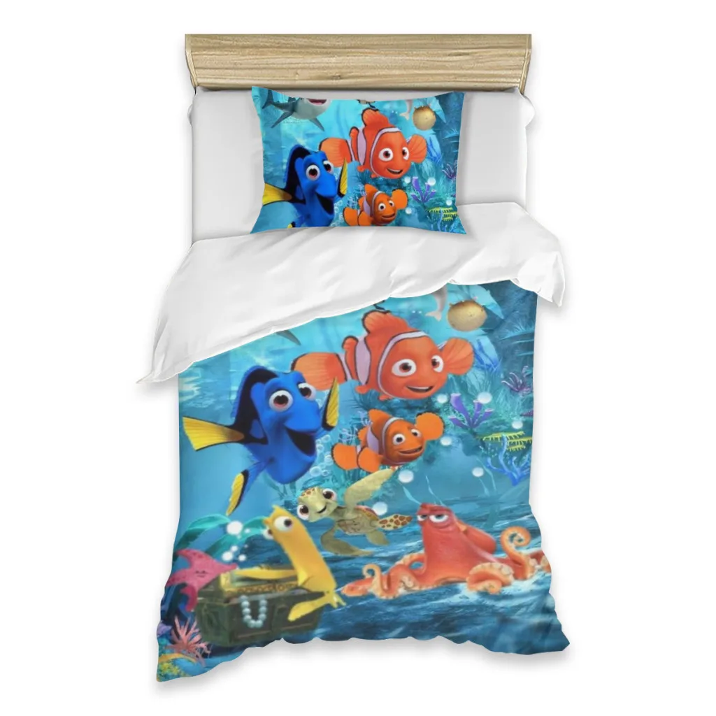 Finding Nemo Dory And Nemo Single Bed Sheets Set  Complete Case Single Linen Quilt Cover