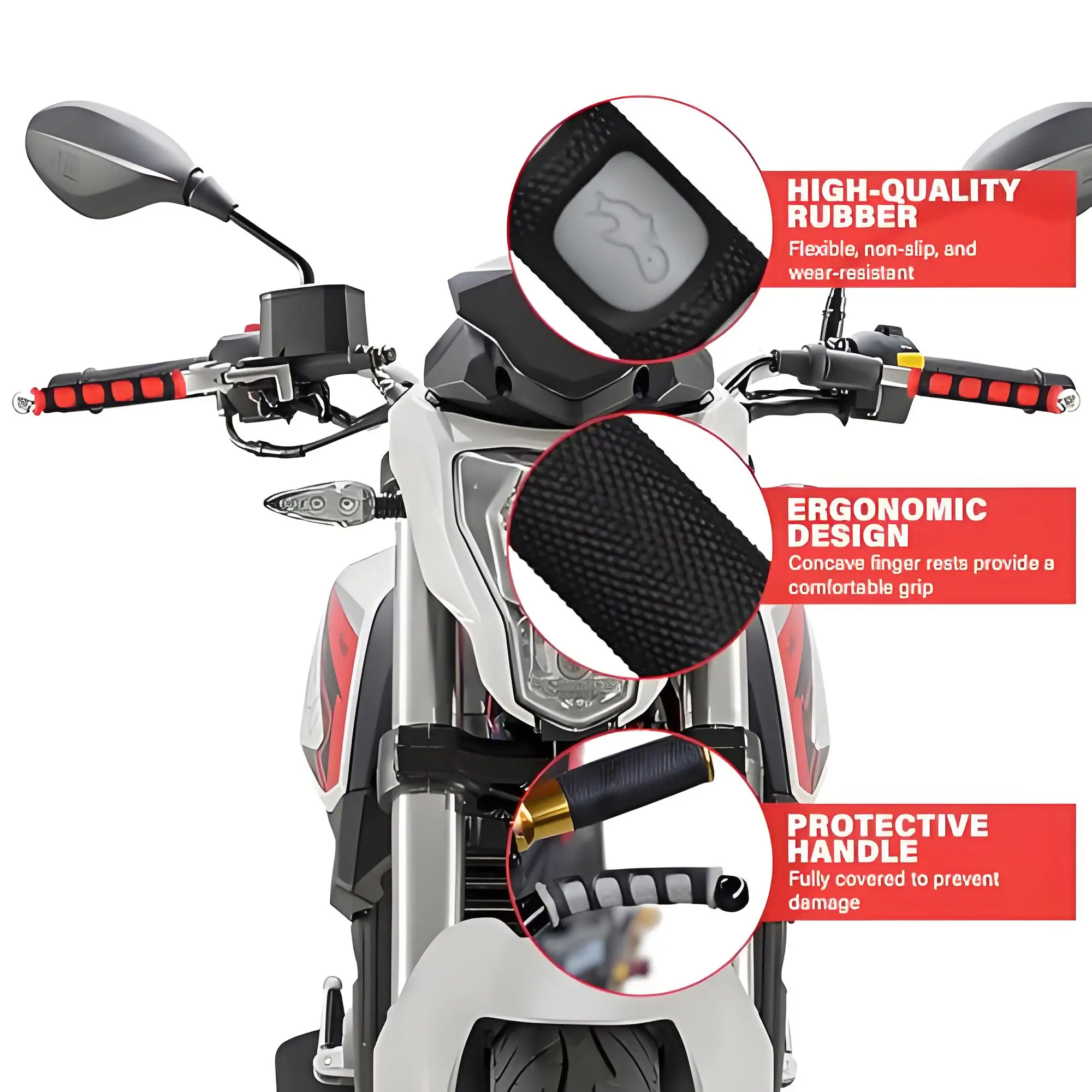 Motorcycle Brake Clutch Lever Brake Handle Anti-Slip Rubber Cover Non-Slip Silicone Lever Protector for Most Motorbike Scooter