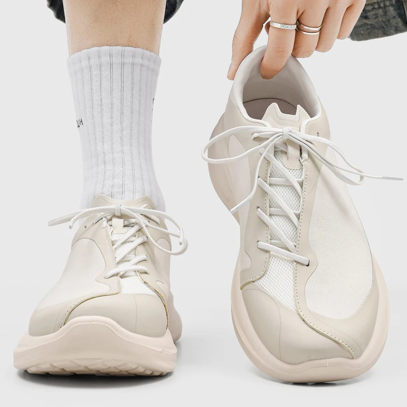 

Новые мужские модные спортивные кроссовки с толстой подошвой, дышащие, удобные, с индивидуальным цветовым дизайном, для активного отдыха и походов на природе.