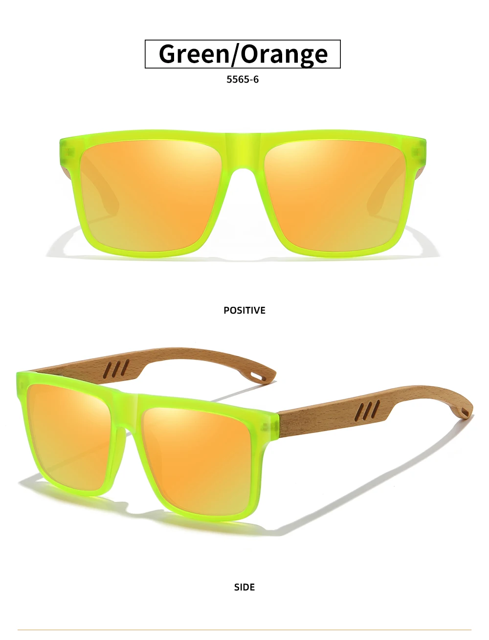 GM Neuheiten Schwarze Holz-Polarisierte Sonnenbrille für Herren Bambus-Sonnenbrille Rote UV400-Gläser Modische Fahrsonnenbrille CartonS5565 – Detail 15