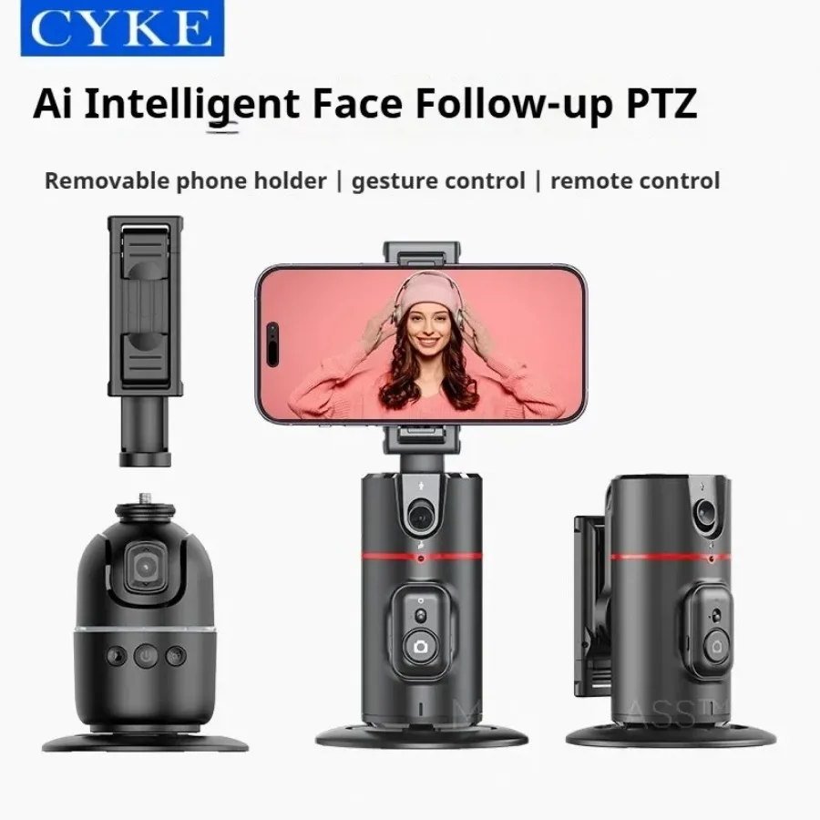 Smartphone Gimbal Stabilizer AI Face Tracking Mobile Stand for Vlogging Filming Live Streaming Compatible with iPhone Android