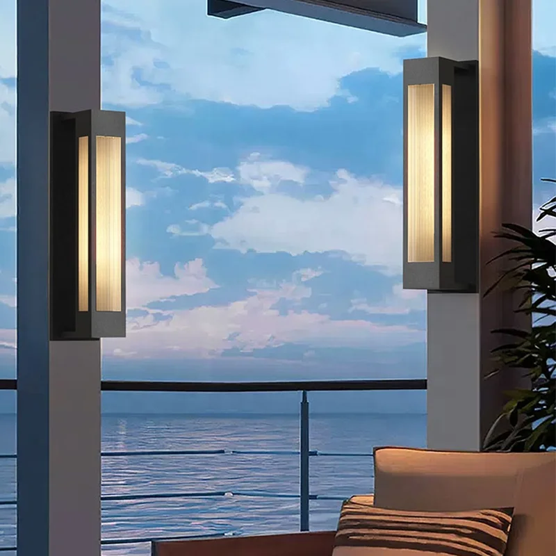 Modern Simple Design Light Emitting Diode Solar Energy Saving Wall Mounted Outdoor Wall Light IP65 Waterproof 46cm