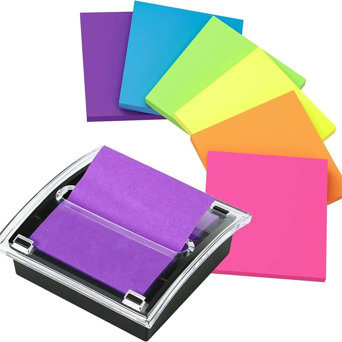 Best sales 2026 Pad Up Sticky Notes with 2 Pack Up Note Dispenser Note Holder Black Base Clear Top Self Stick Memo