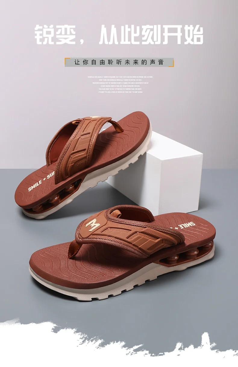 Beliebte Sommer-Mode Bequeme Flip-Flops mit Einzigartigen Sohlen, Stylische Indoor- und Outdoor-Trendige Herren-Flip-Flops – Detail 1