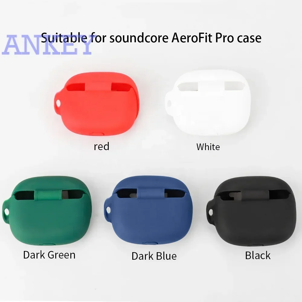 Чехол для Anker Soundcore AeroFit Pro, силиконовый защитный противоударный чехол для наушников с крючком